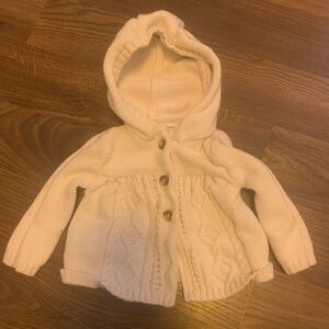 Cream hooded cardigan